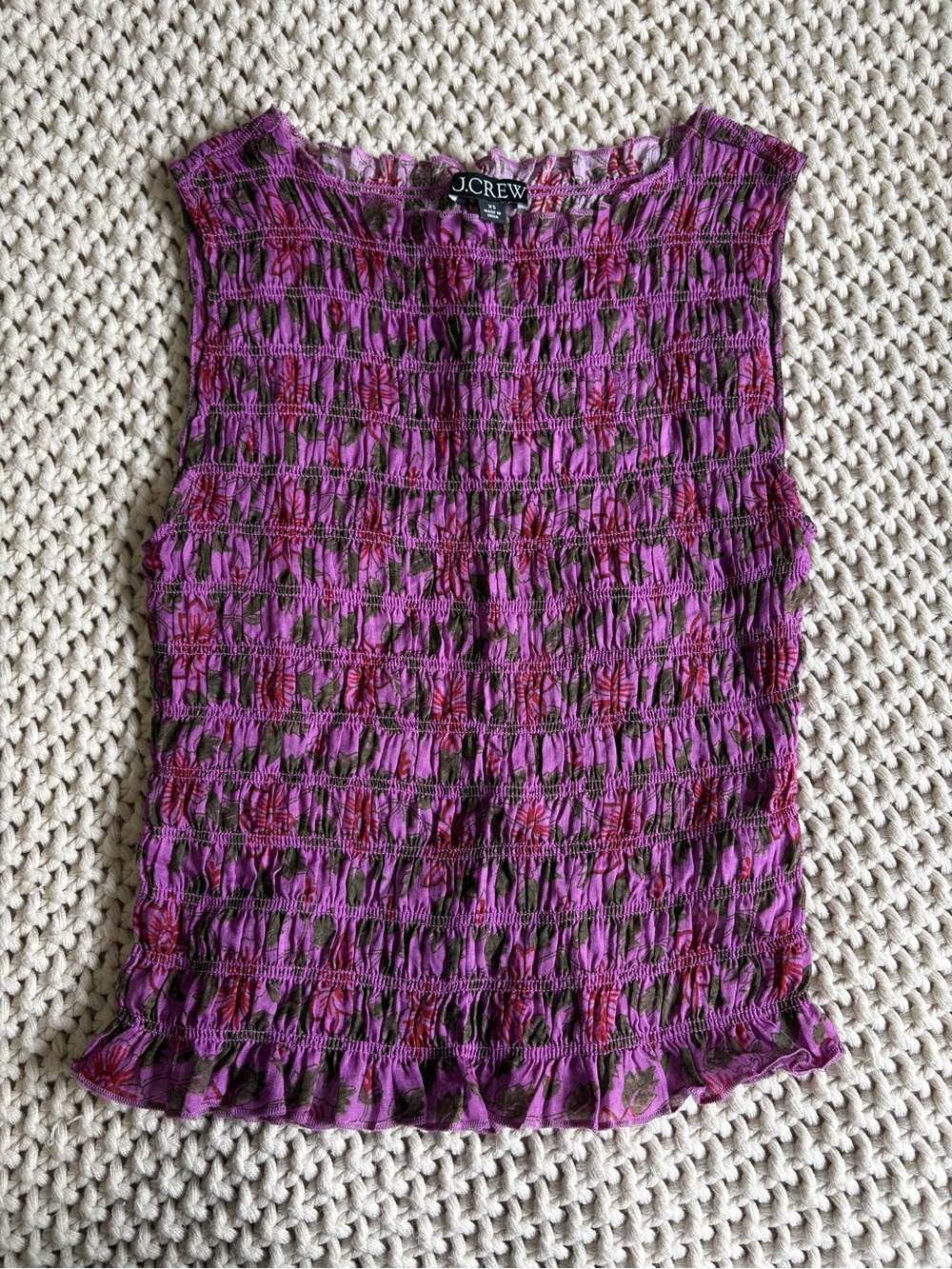 J. Crew Smocked Shell Tank - Picture 2 of 5